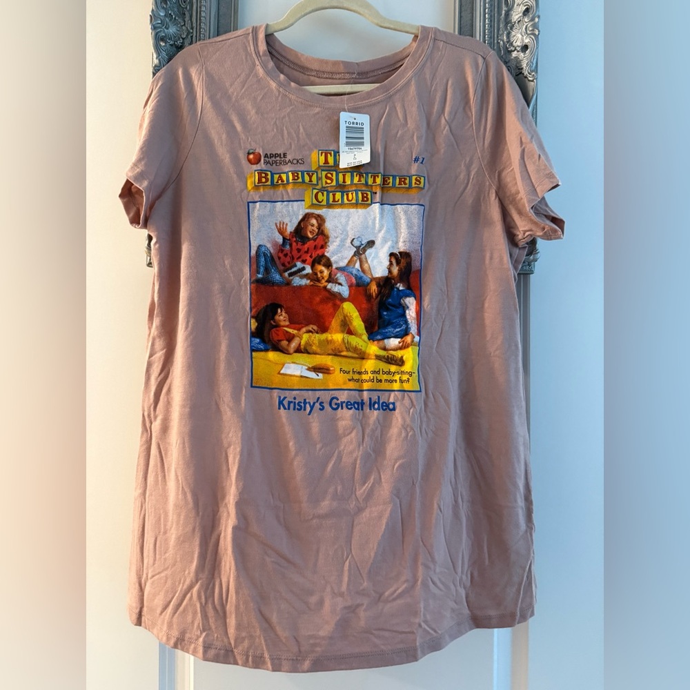 NWT Torrid Plus Size 0 The Babysitters Club Graphic Slim Fit Crew Tee Book